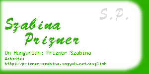 szabina prizner business card
